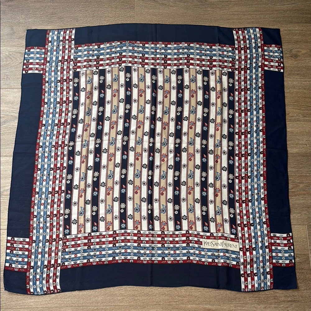 Yves Saint Laurent Striped Scarf